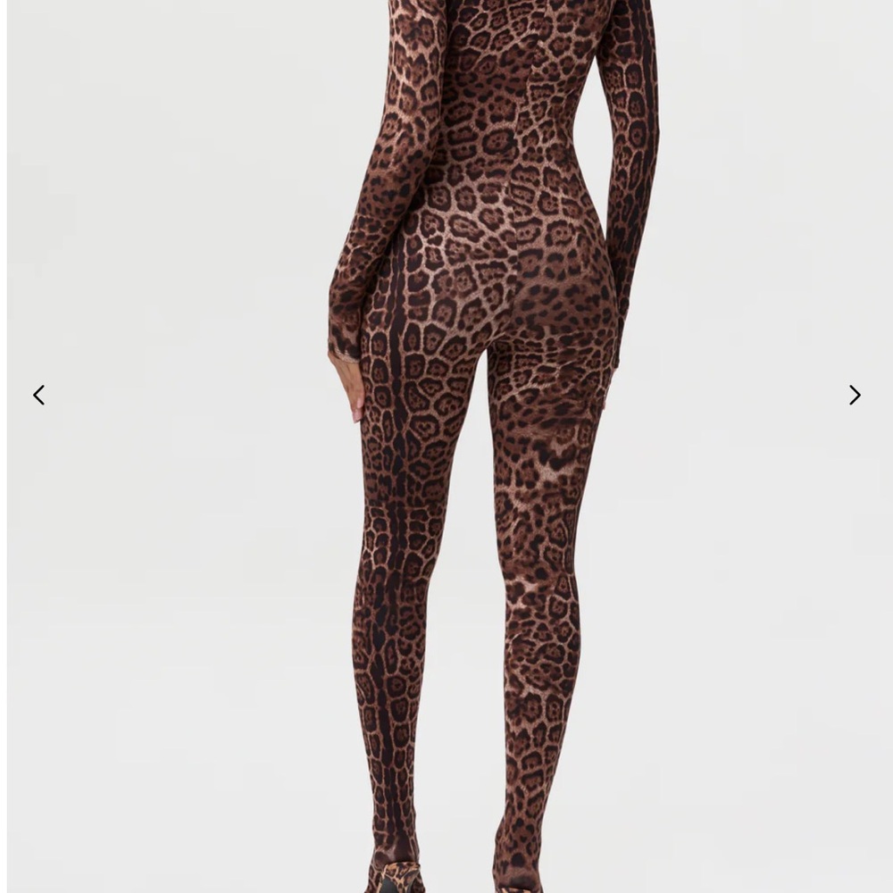 naked wardrobe Brown Leopard Print Long-Sleeve Jumpsuit - Picture 3 of 6